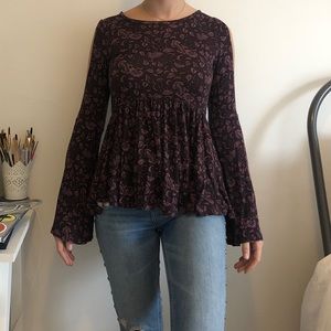 Bell-Sleeve Paisley Top from American Eagle